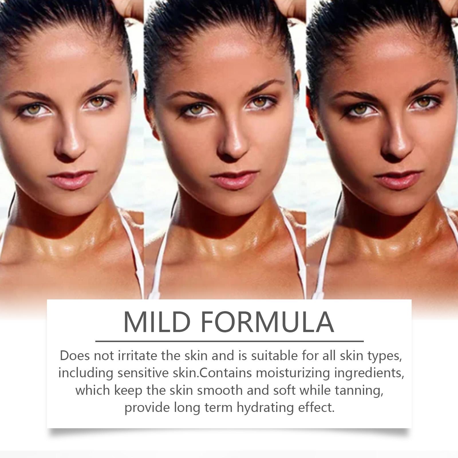 OUHOE Body Tanning Oil with Coffee Extract, Indoor Sunless Tanner for Streak-Free Natural Bronze, Moisturizing Hydrating Formula, Deep Tan No Sun Needed for All Skin Types