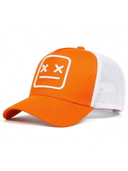 Unisex Embroidered Baseball Cap, Adjustable Sun Protection Hat, Graphic Hat, Casual Fitted Trucker Cap for All Seasons, Outdoor Travel Party Wear