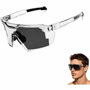 Unisex Oversized Aviator Safety Sunglasses, Cycling and Driving Glasses, Fashion Outdoor Eyewear