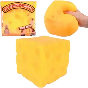 Large Cheese Squishy Toy, Slow Rising Jumbo Sensory Stress Toy for Anxiety & Relaxation.Soft Squeeze Cheese Fidget Toy, Cute Decor for Home Office, Non-Toxic for Kids & Adults,Summervibes Leisure Decompression Present