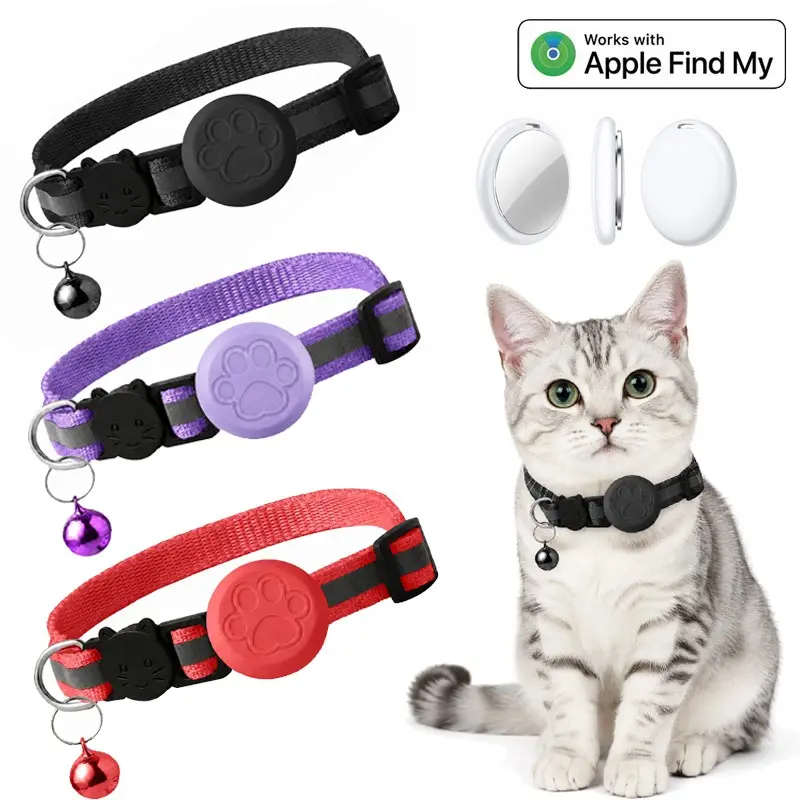 Smart Pet Tracker Cat Collar, Pet Tracker Smart tag,Waterproof Compatible with Apple Find My,No Monthly Fee,Advanced Tracking Solution Smart Collar for Pet Safety Ideal Cats