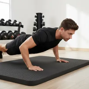 Unisex Fitness Mat That Is Resistant to Slipping And Wear, Designed for Home Yoga And Cardiovascular Workouts.for Stretching And Aerobic Exercises at Home Extra-Thick Non-Slip Yoga Mat with Strap