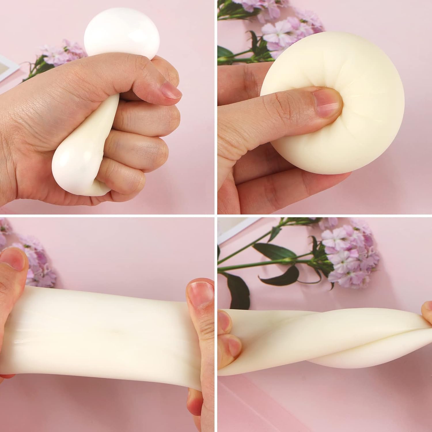 1PC Dumpling Stress Balls Fidget Sensory Toy Simulation Food with Little Steamer Squeeze Dough Ball Stress Relief Hand Toy