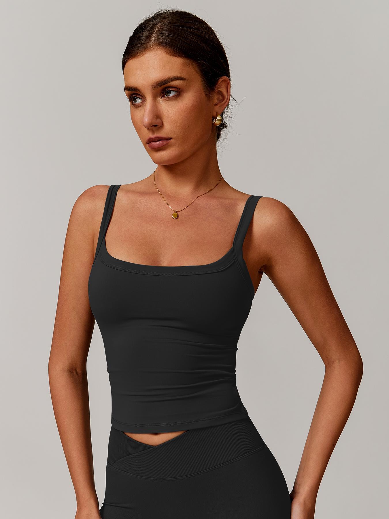 Women's Solid Color Wireless Sports Tank Top, Quick-Drying, Breathable, Comfortable Sports Vest, Ladies Sportswear for Indoor and Outdoor Wear, Workout Clothes for Women