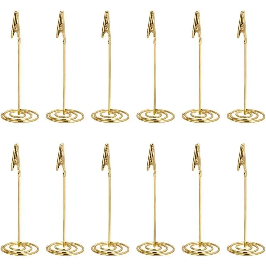 12pcs Place Card Holder Memo Holder Clip Photo Holder Table Number Holder