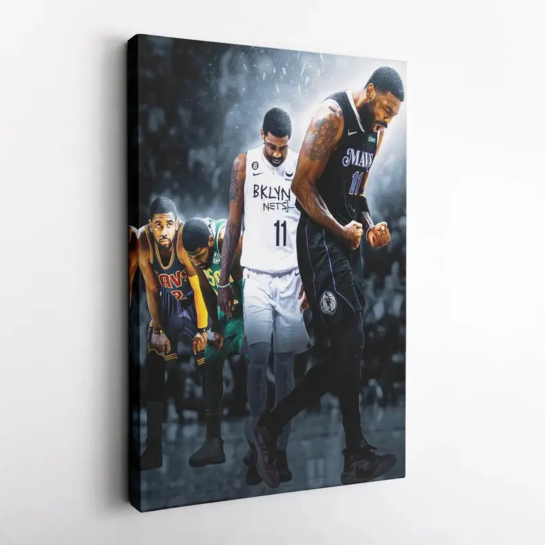 Kyrie Irving Career Evolution Canvas Wall Art Framed Poster Print Home Decor Man Cave