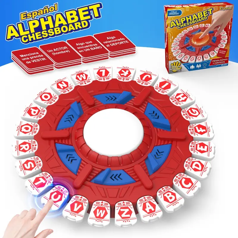 Crazy Alphabet Game Board, Fast-Paced Creative Letter Puzzle Board Game, Multilingual Interactive Word Building Toy, Family Party Competitive Tabletop Game, Parent-Child Educational Indoor Activity, Fun Brain Training Board Game for Kids Adults.