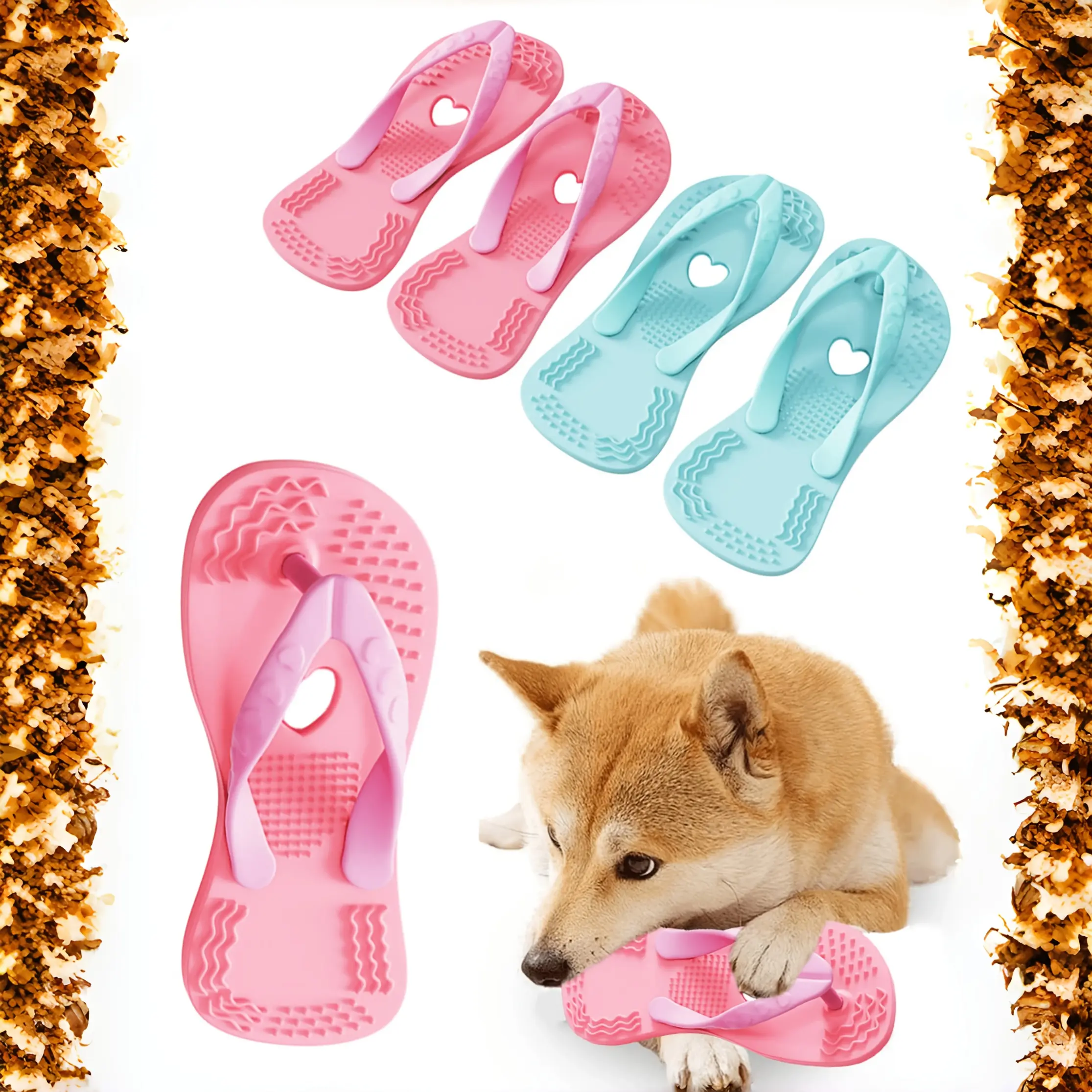 Valentine's Day Heart-Shaped Silicone Puppy Teething Toy - Soft Texture Dental Aid, Boredom Relief, Safe for Small Dog Breeds