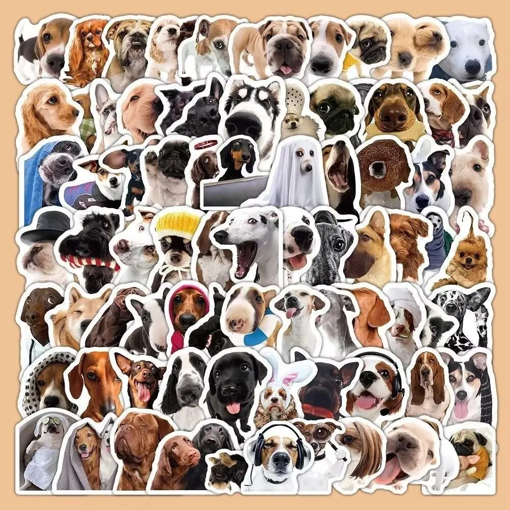 100pcs Cute Puppy Stickers, Funny Hand Account Dog Decorative Stickers, Adorable Pet Accessories for Scrapbooking and Crafts