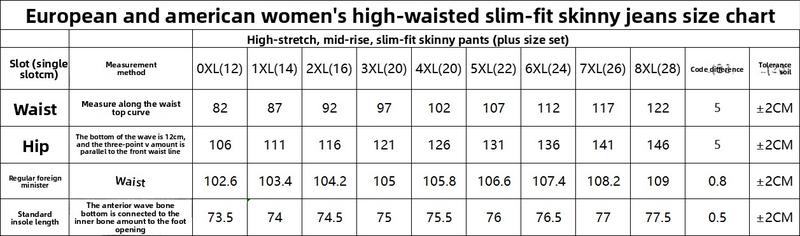 Plus Size Women's Plain Ripped Button Fly Skinny Stretchy Jeans, Fashion Casual Raw Hem Denim Pants for Daily Outdoor Wear, Ladies Bottoms for All Seasons
