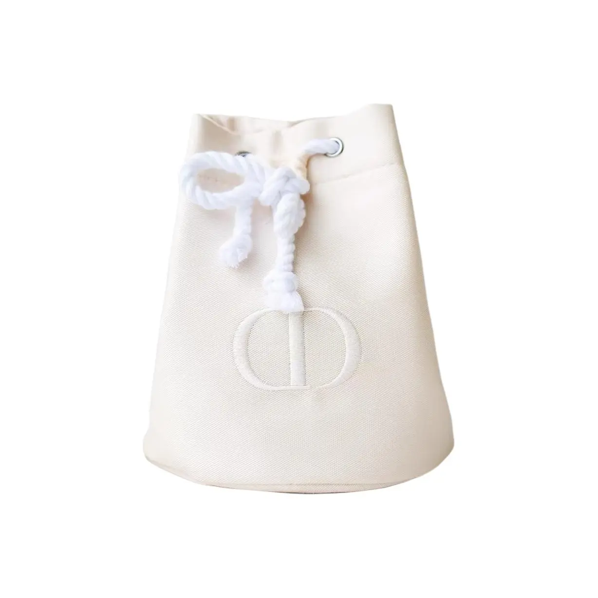 DIOR Beige Water Buckets Drawstring Makeup Bags