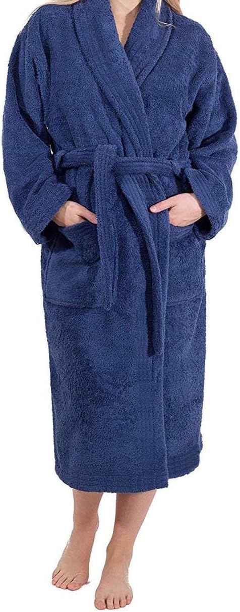 Bathrobe Mens,Premium Thick Terry Cloth Bathrobe,Towel Bath robe Long–Staple Combed Men's Cotton Robe