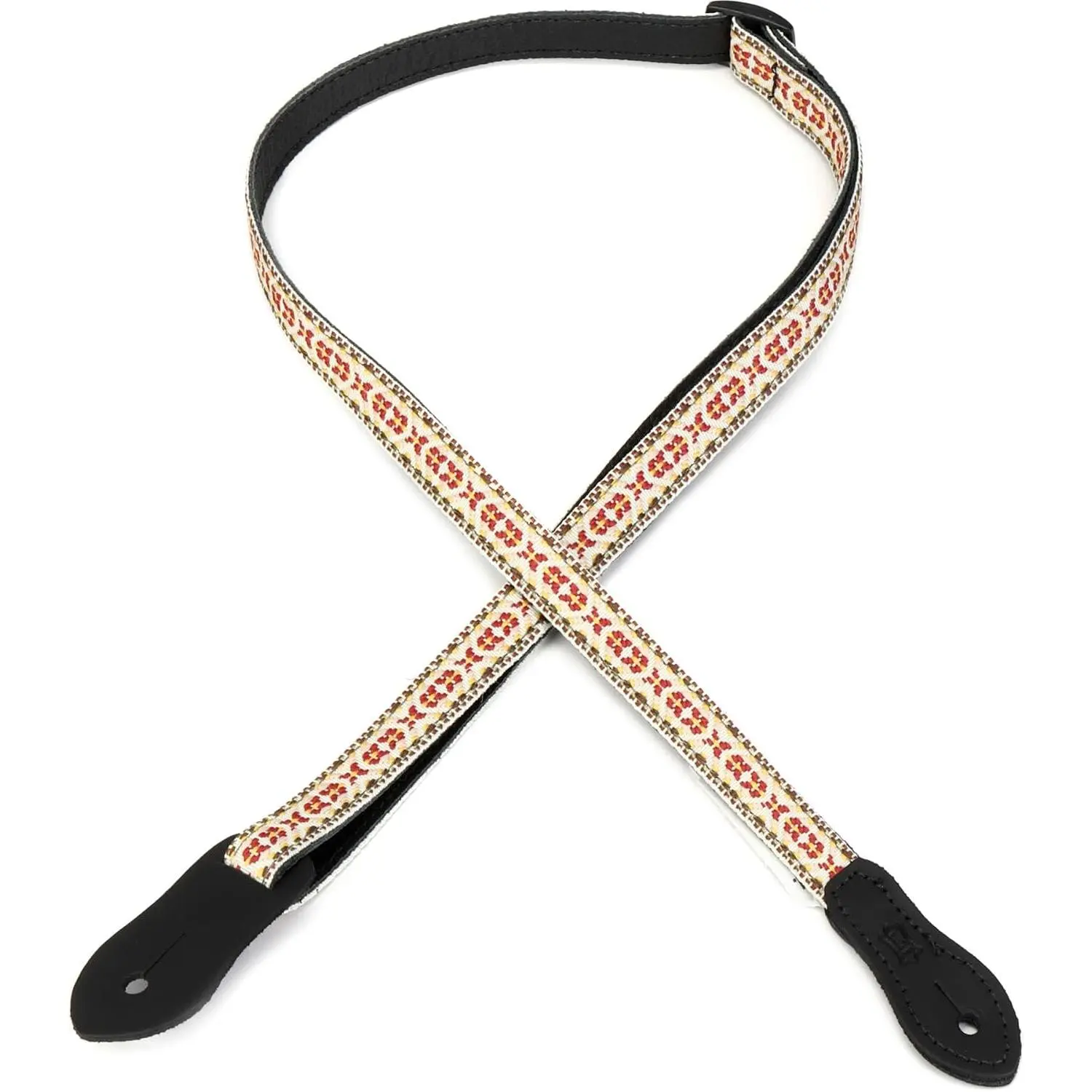 Levy's Leathers .5" Jacquard Weave Mandolin/Ukulele Strap with  Leather strap Pin Ends; Adjustable to 50"