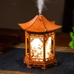 Creative Chinese Style Air Humidifier with Night Light, Aromatherapy Diffuser, 160ML/5.4oz, for Bedroom, Living Room, Office, Desktop Decor, Chinese Style Decoration