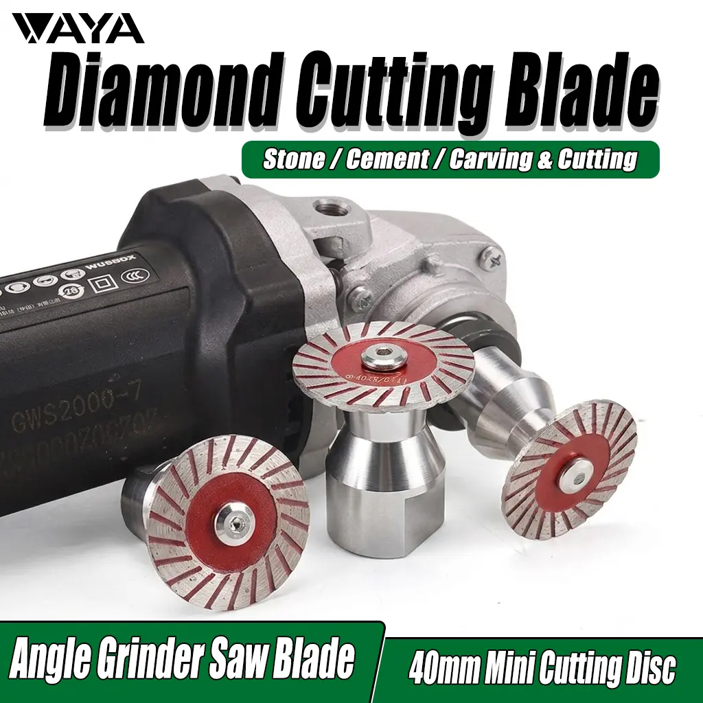 VAYA 1.57" 40mm Corrugated Edge Diamond Flange Saw Blades, 5/8-11 Threaded for Granite Marble Quartz Cutting Engraving