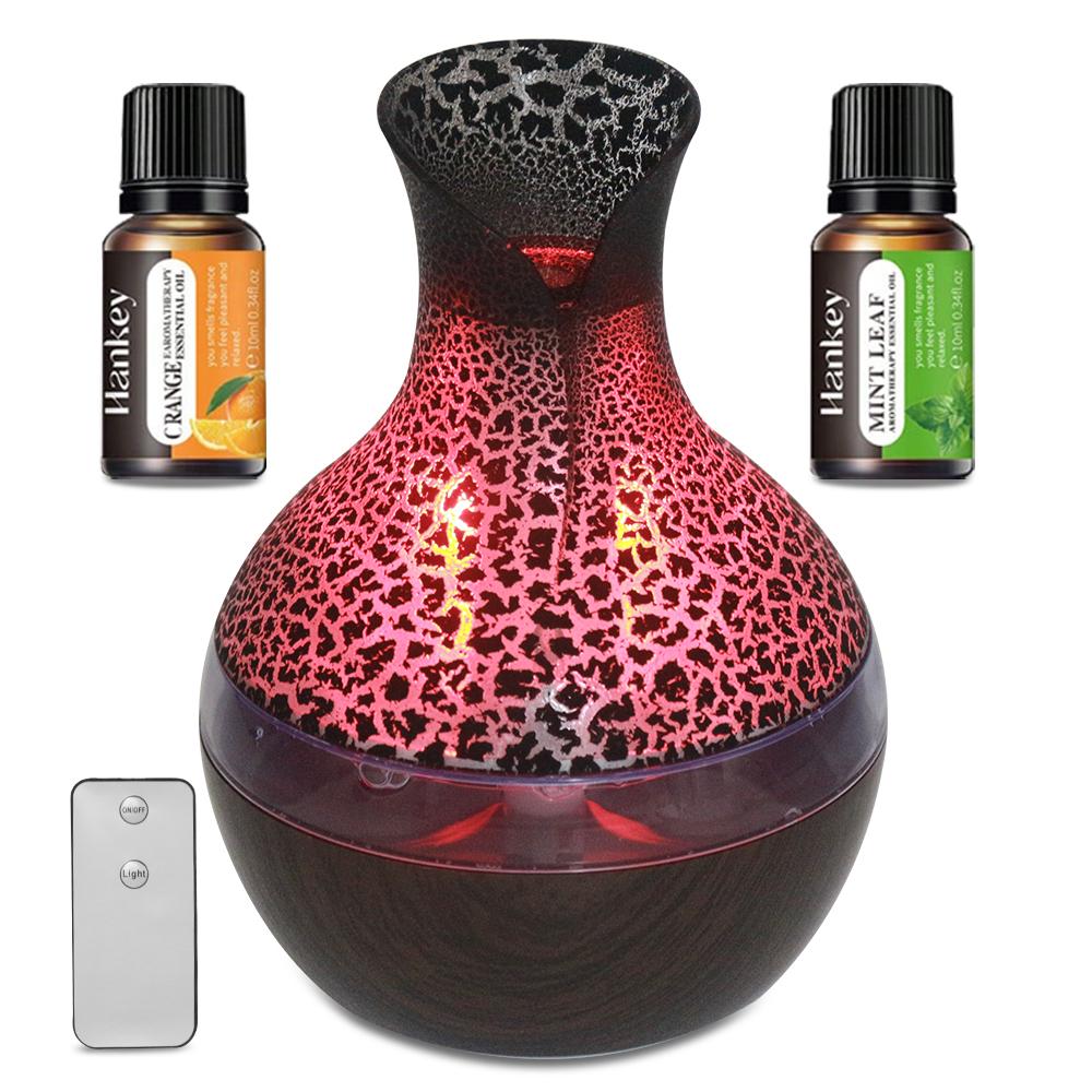 Remote Control Aromatherapy Diffuser 300ML with 2 Essential Oils USB Cold Mist Humidifier 7-Color Lights Super Quiet for Home Office Ideal Gift Remote Control Aromatherapy Diffuser 300ML with 2 Essential Oils USB Cold Mist Humidifier 7-Color Lights Super Quiet for Home Office Ideal Gift