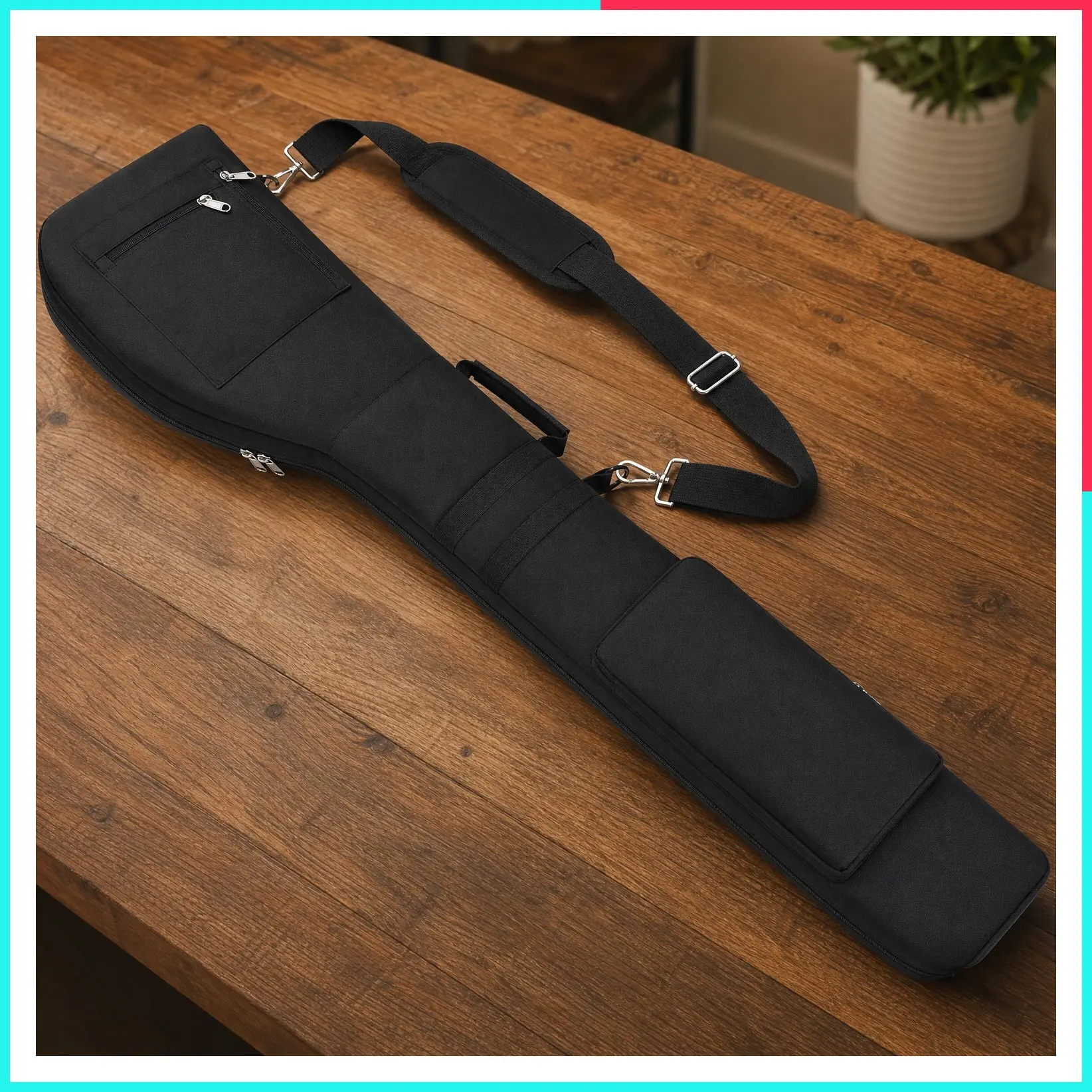 Portable Foldable Golf Club Carry Bag Holds 8-10 Clubs, Lightweight Sunday Golf Bag with Shoulder Strap for Men, Women & Kids