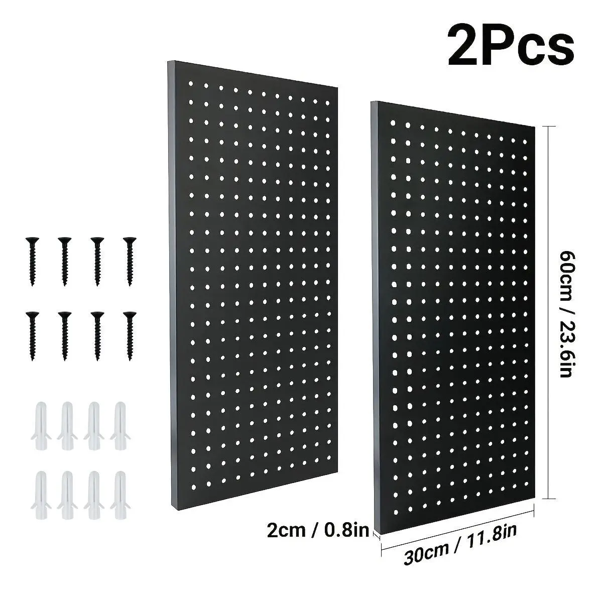 2/4pcs Ultrawall Metal Pegboard Wall Panels | Peg Boards For Garage Tool Storage, Durable Metal Construction