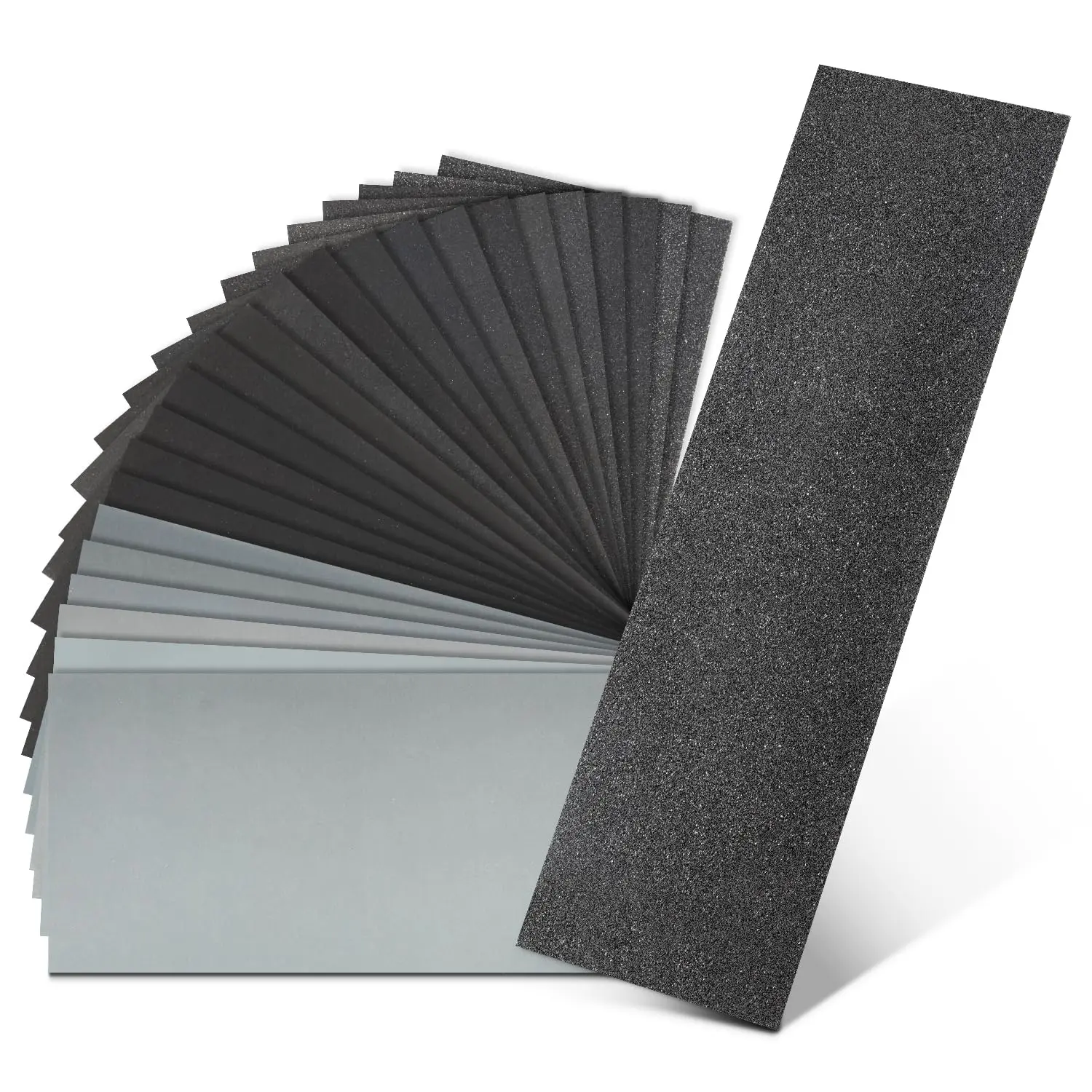 24 count Sandpaper  12 Grits Wet Dry Sandpaper Sheets,Silicon Carbide Sanding Paper 120 to 3000 Grit Fine Sandpapers and Coarse Sand Paper for Metal,  Furniture and Automotive (9x3.6 Inch)