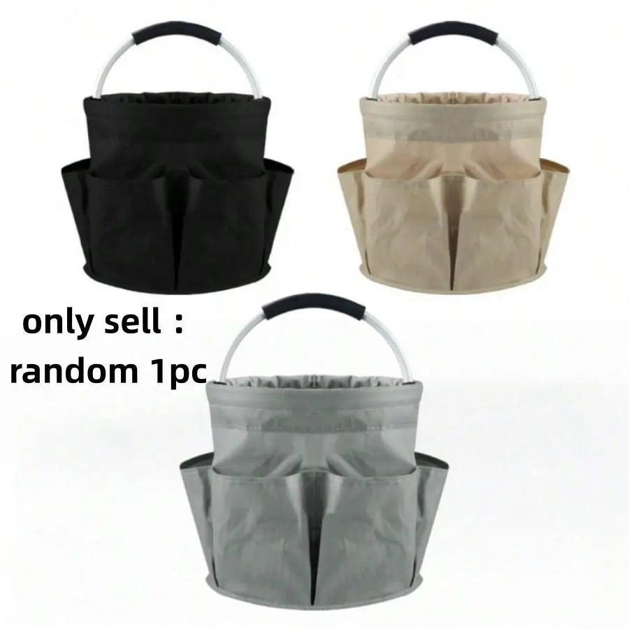 Portable Foldable Picnic Basket, Outdoor Beach Basket with Storage, Ideal for Toiletries and Bathing, Household Shopping Basket, Clothes Hamper