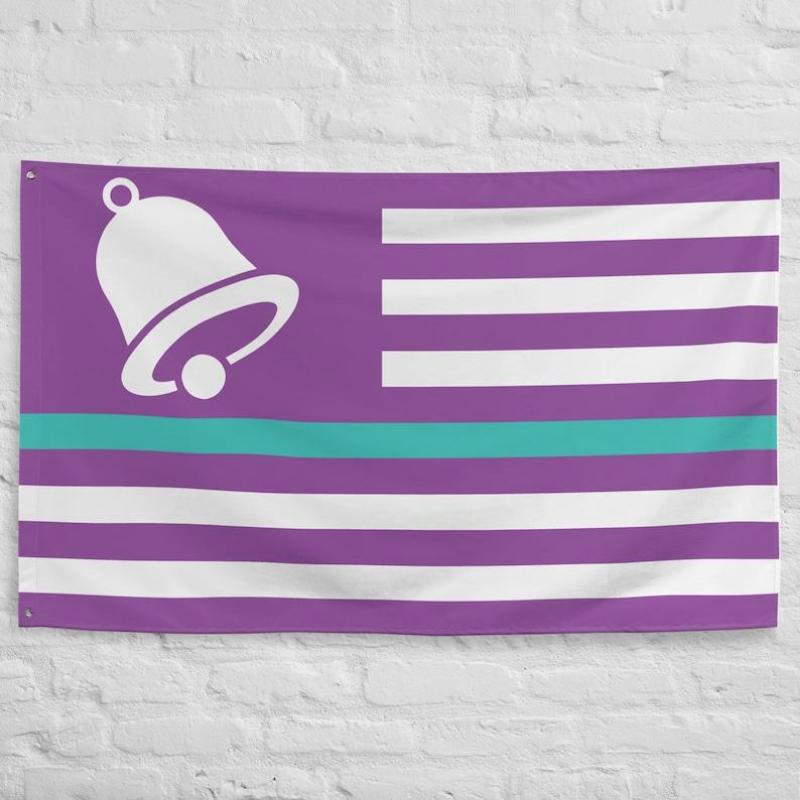 Thin Baja Blast Line Back the Bell Thin Drew Line Flag - Indoor/Outdoor Banner Tapestry colorful decorative Party Decoration bedroom decor tapestry chill room accessories mens room decor cool stuff for room