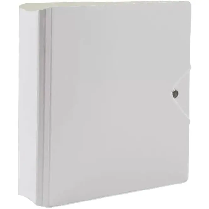 A5 3-Ring Binder Cover with Seal Pocket Closure Button Storage Book Cover for 3-Ring Planner Page  Insert  Storage Book Binding (White)