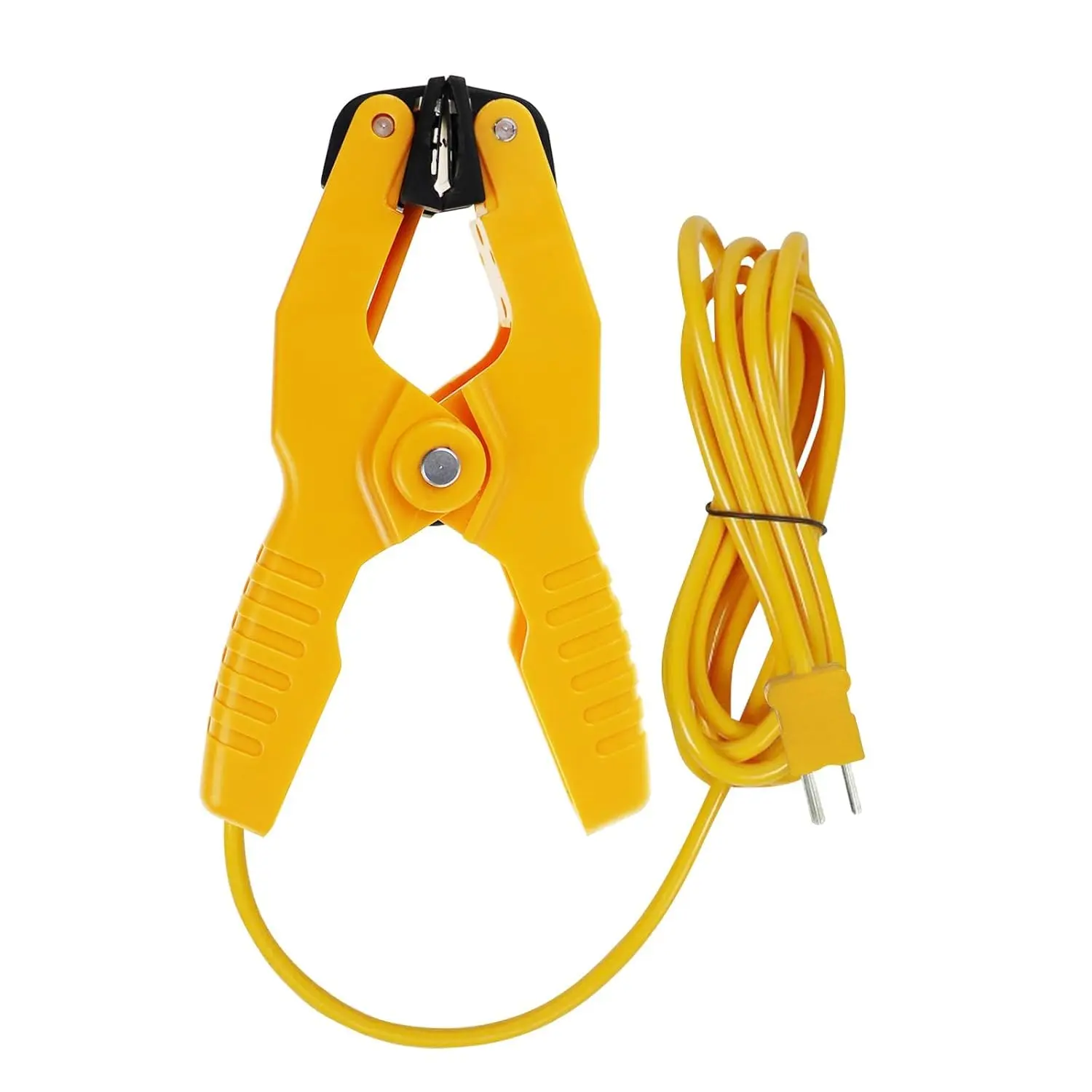 K-Type Thermocouple Thermometer Temperature Clamp - HVAC Pipe Probe Sensor Jaw Clip Multimeter Lead Plumbing Clamp