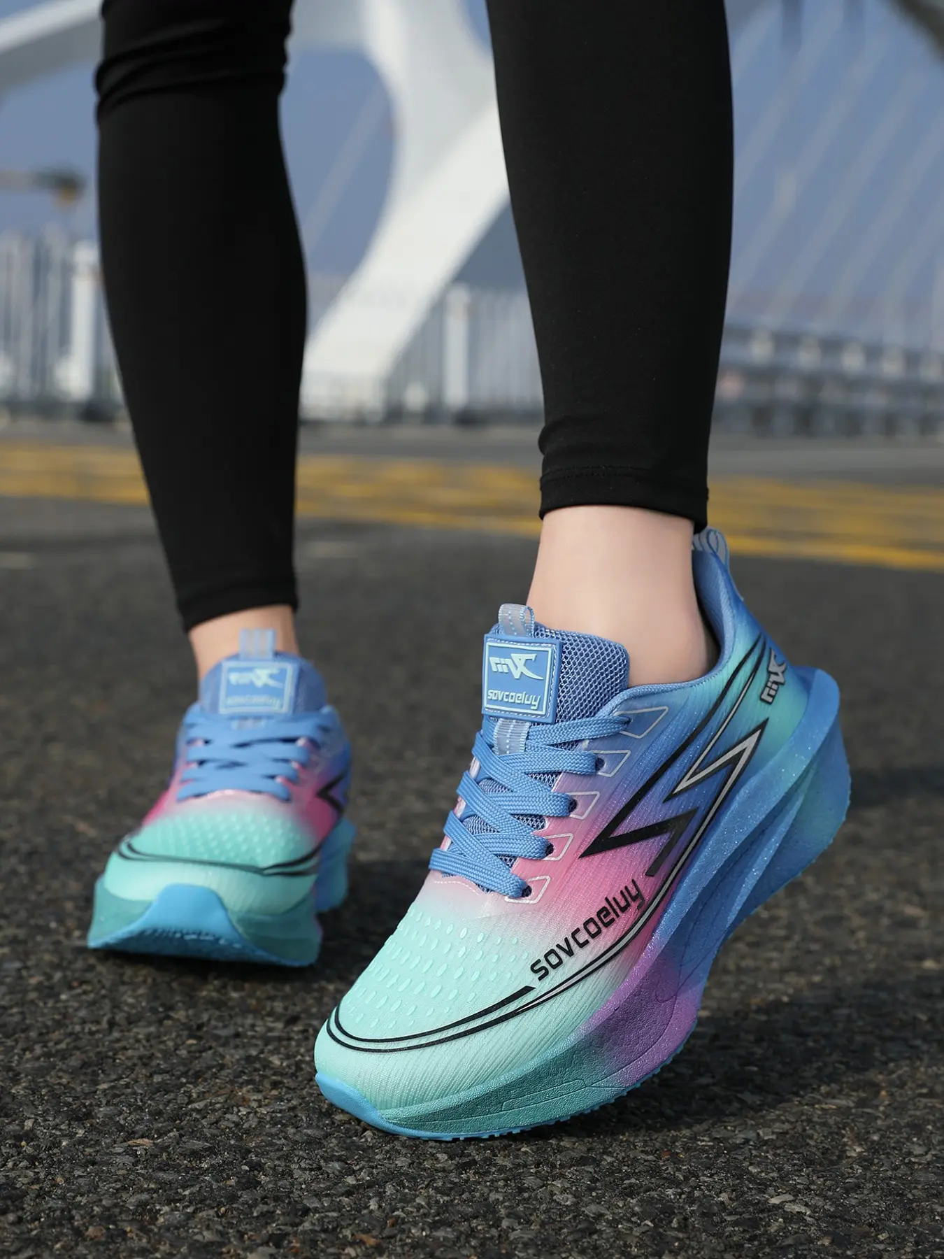 Women's Casual Sneakers, Breathable Mesh Upper, Anti-Slip Tpu Sole, All-Season Running Shoes, Lightweight Comfortable Footwear