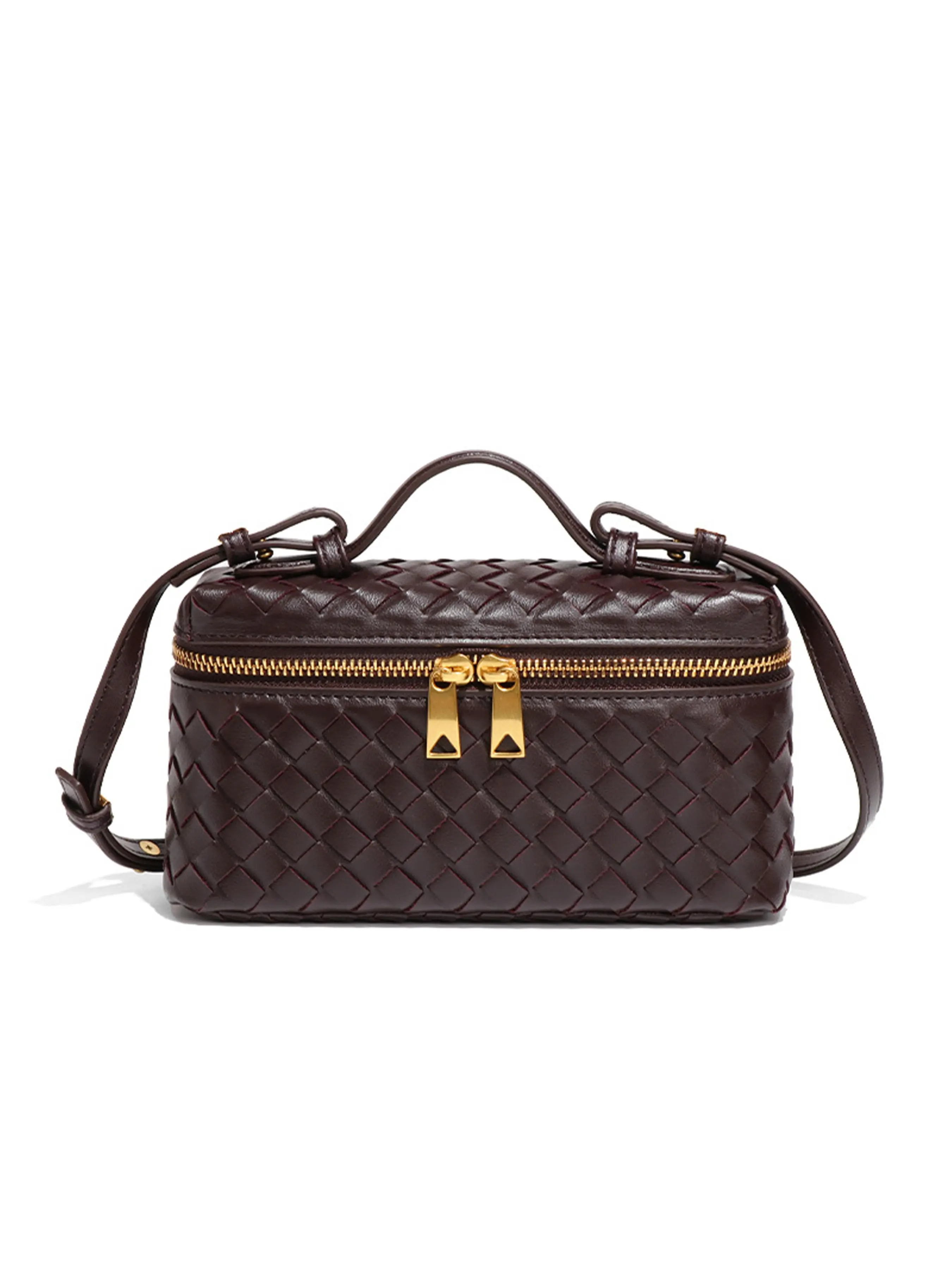Handmade Woven Saddle Bag, Elegant Plain Design, Versatile Handbag for All Seasons, Trendy Crossbody Fashion Bag for Women