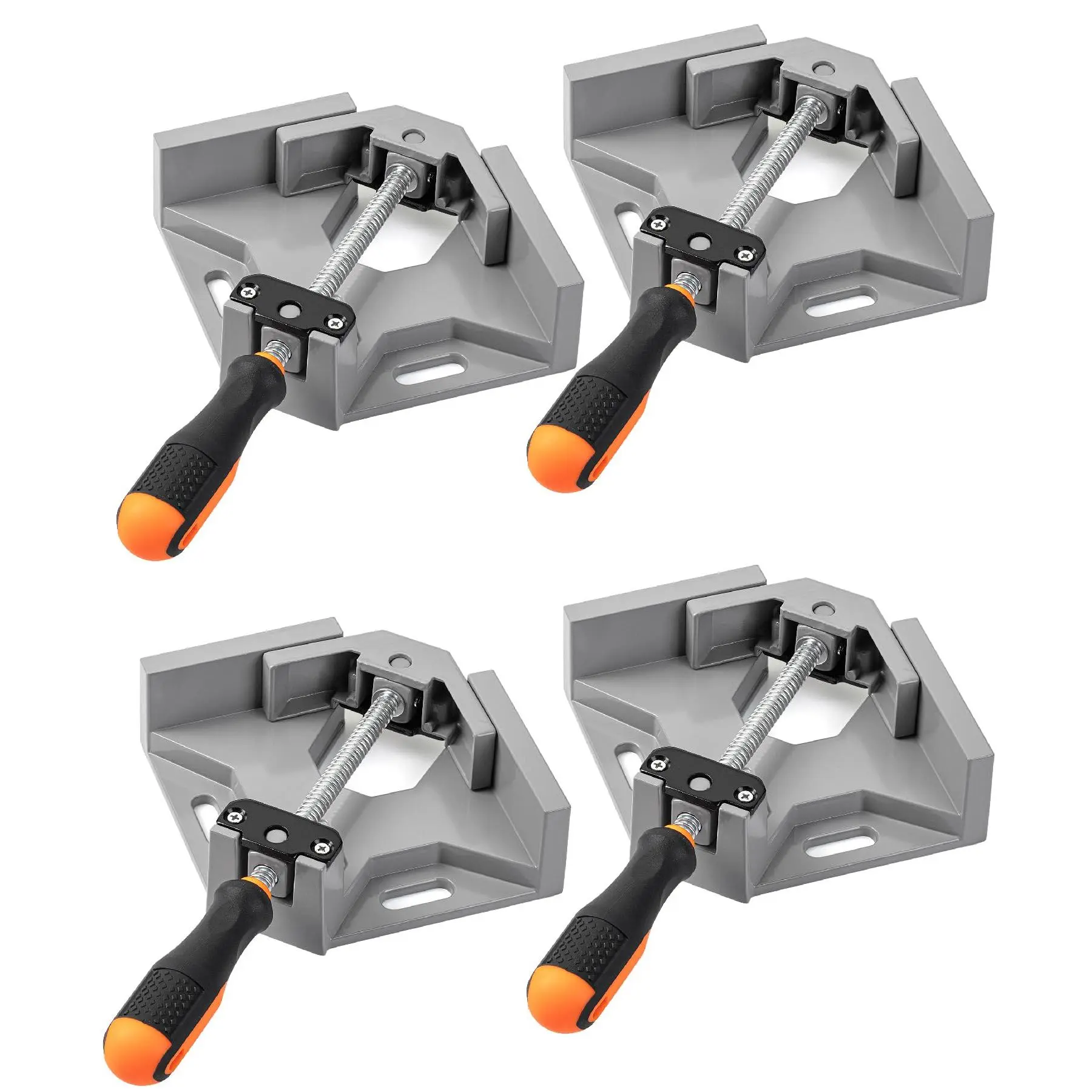 90° Aluminum Alloy Right-Angle Clamp Set (2/4 Pack) - Adjustable Swing Jaw Frame for Woodworking DIY Projects, Ideal Gift for Men Dad