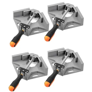 90° Aluminum Alloy Right-Angle Clamp Set (2/4 Pack) - Adjustable Swing Jaw Frame for Woodworking DIY Projects, Ideal Gift for Men Dad