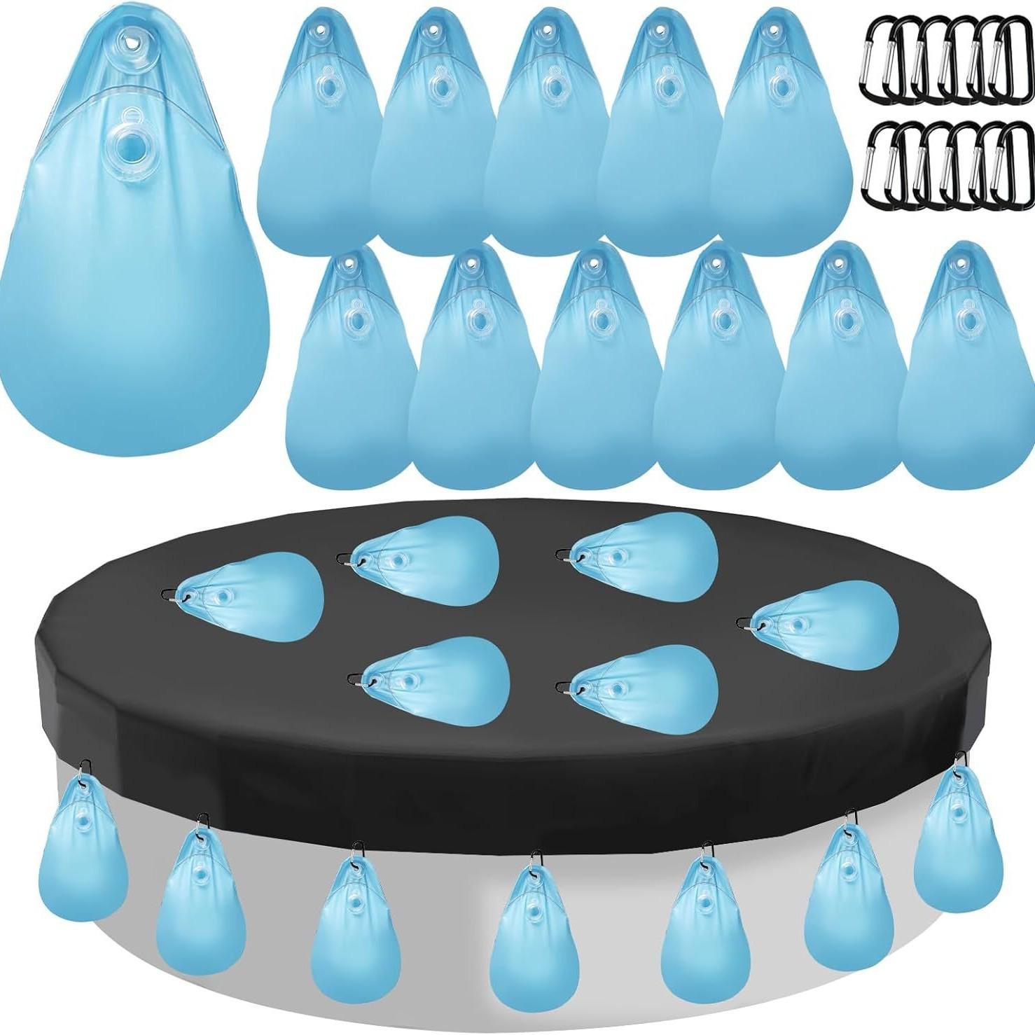 Outdoor winter swimming pool cover hanging bag wall bag waterproof water bag load-bearing pool artifact water drop cover bag