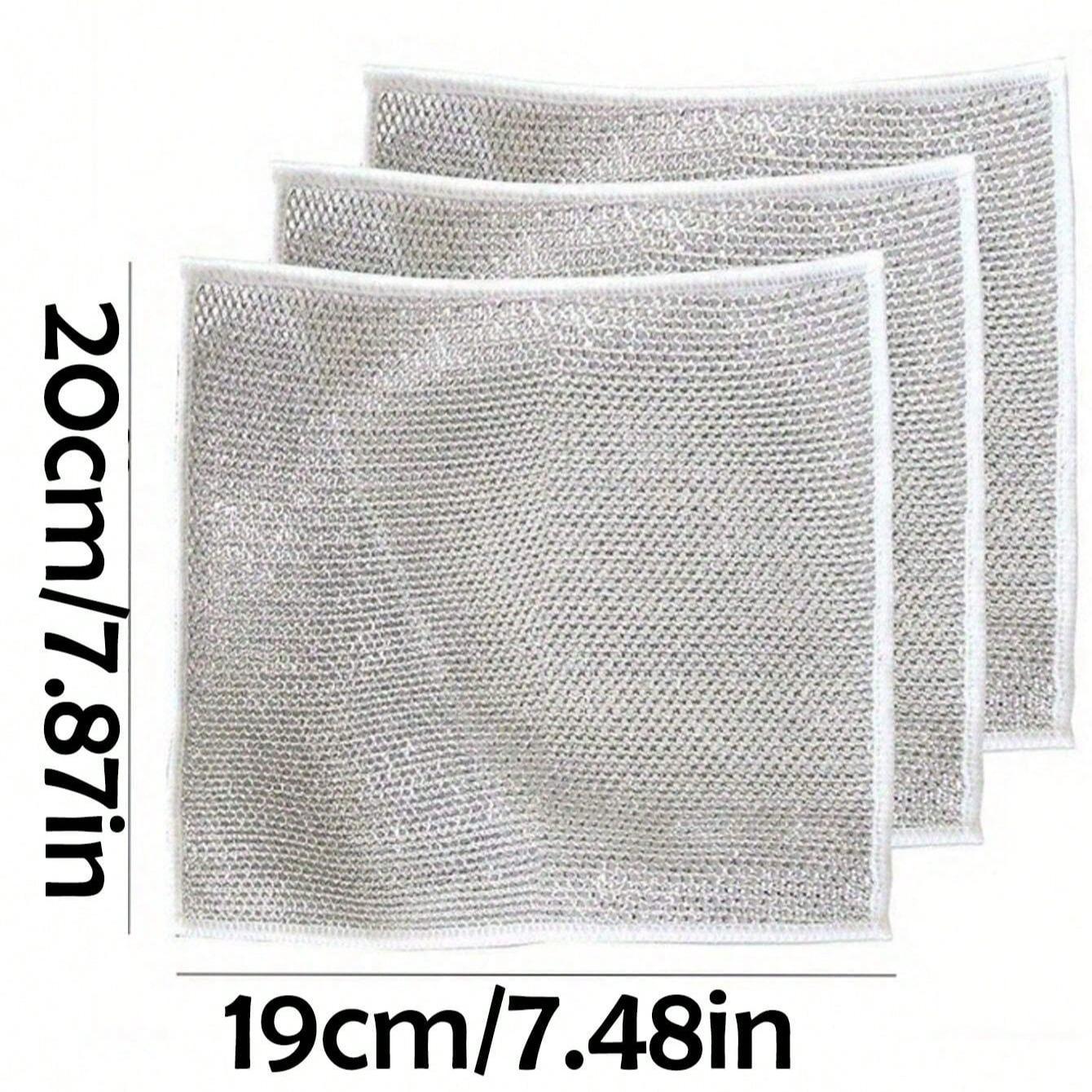 Iron Wire Sponge Cloth, 5/10/20/30/50pcs/set Scratch-free Dish Cleaning Cloth, Multi-purpose Dish Scrubber, Easy To Rinse and Reusable Cleaning Cloth for Kitchen Sink, Home Decor, Dishwashing Sponge, Kitchen Cleaning Supplies