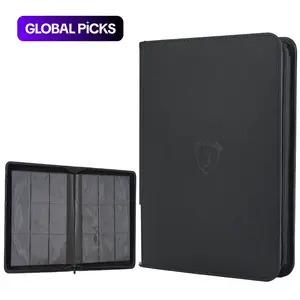360 Pocket Trading Card Binder Compatible with Pokemon TCG MTG Baseball Sports Cards, Trading Card Side Loading Zip Binder, Premium Leather Card Collection Storage Binders, Trading Card Organizer, Trading Card Album