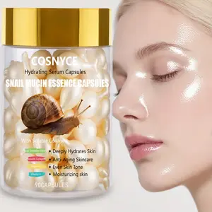 Cosnyce Snail Mucus Essence Capsules with Vitamin E Skincare, Hydrating & Firming Serum for Face Care, Natural Ingredients, Snail Mucin, Firming Moisturizing Serum, Anti Aging Formula, Firming Deep Hydration