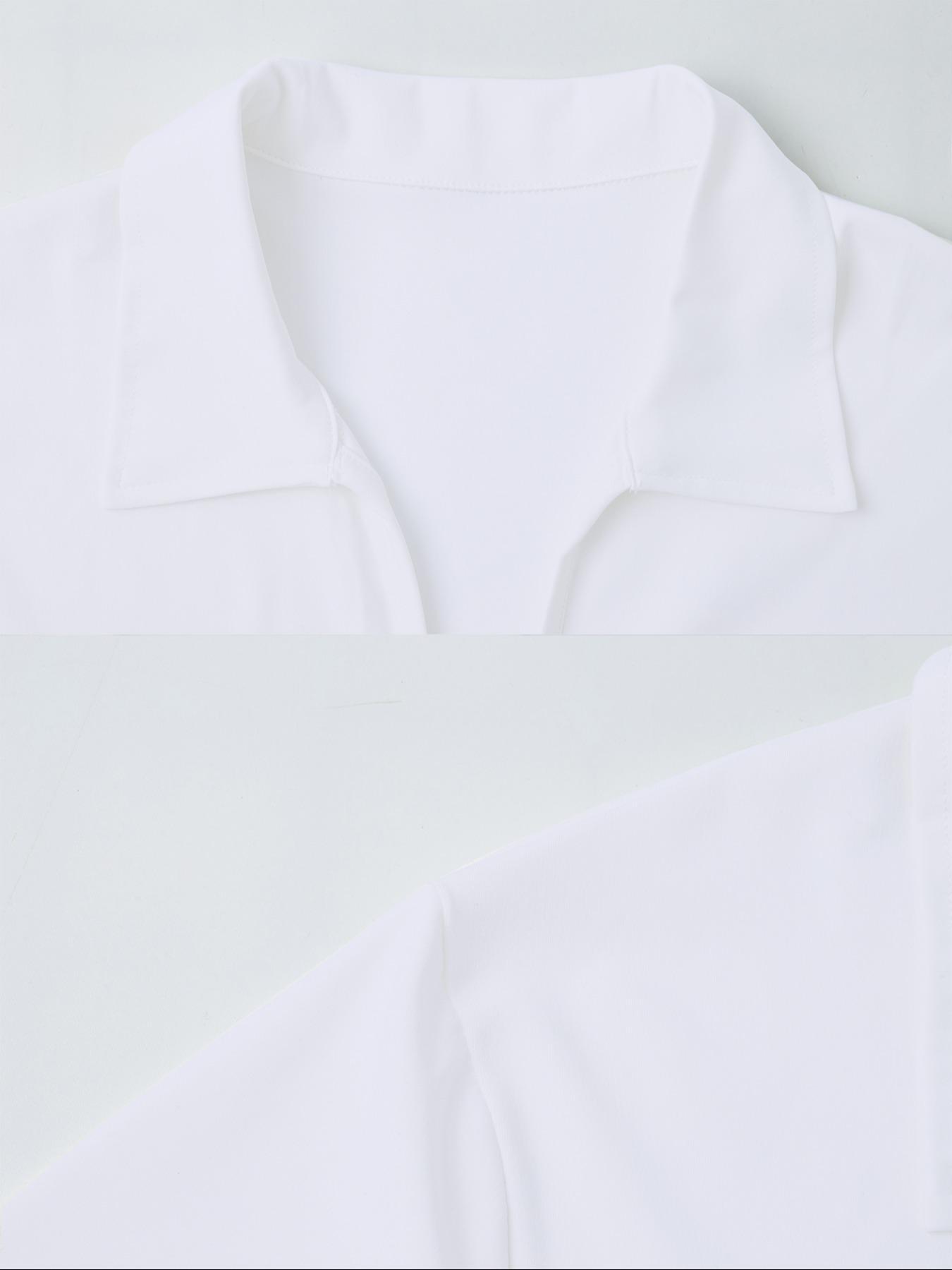 Women's Solid Color Sports Polo Shirt, Golf Casual Style, Casual Breathable Comfortable Short Sleeve Collared Top for Golf Baseball Tennis, Ladies Sportswear for All Seasons, Breathable Workout Shirt