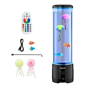 VEVOR Sensory Bubble Tube Lamp, 16 Color Changing Light Effects, Water Fish Lamp with Built-in Bluetooth Speaker White Noise, Fake Aquarium Tank Night Light for Bedroom Living Room Home Decor