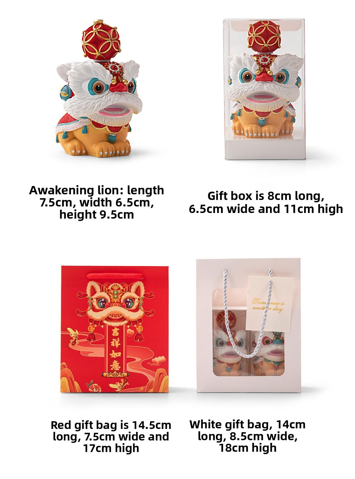 Creative Oriental Lion Ornament Unique Desktop Decoration Decorative Item Craft Birthday Gift Party Favor Personal Collection Ornament