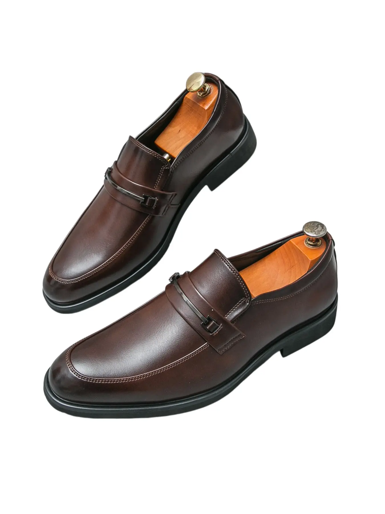 Men's Business Classic Dress Shoes, Business Style Footwear, Fashionable and Comfortable, Office Work Footwear, Suitable for Daily Office, Multifunctional Solid Formal Shoes, Casual Pointed Toe Loafers