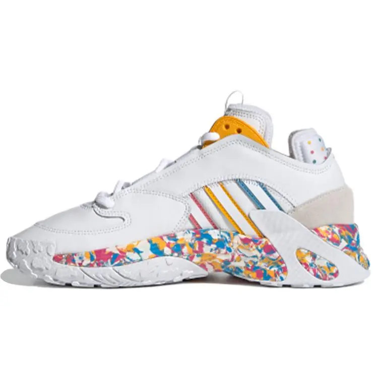 adidas Originals Streetball Round Toe Lace-Up Synthetic Leather Non-Slip Wear-Resistant Low-Top Basketball Shoes FX7890