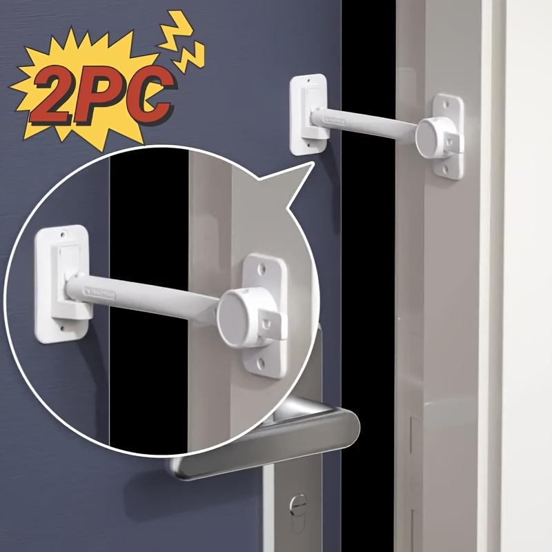 2pcs Pet Safety Door Latch - Adjustable Anti-Theft Finger Clip Guard for Dogs & Cats, Easy Entry Access, Door Stopper, Door Lever Handle, Lock