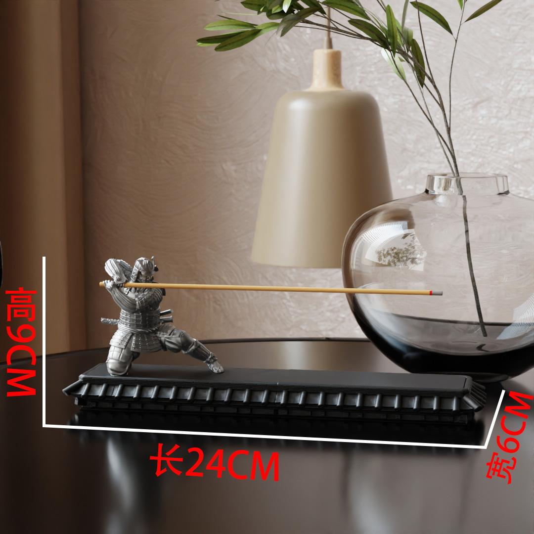 Samurai/Knight Style Incense Holder, Creative Resin Incense Stand, Meditation Yoga Tea Ceremony Home Decor Ornament
