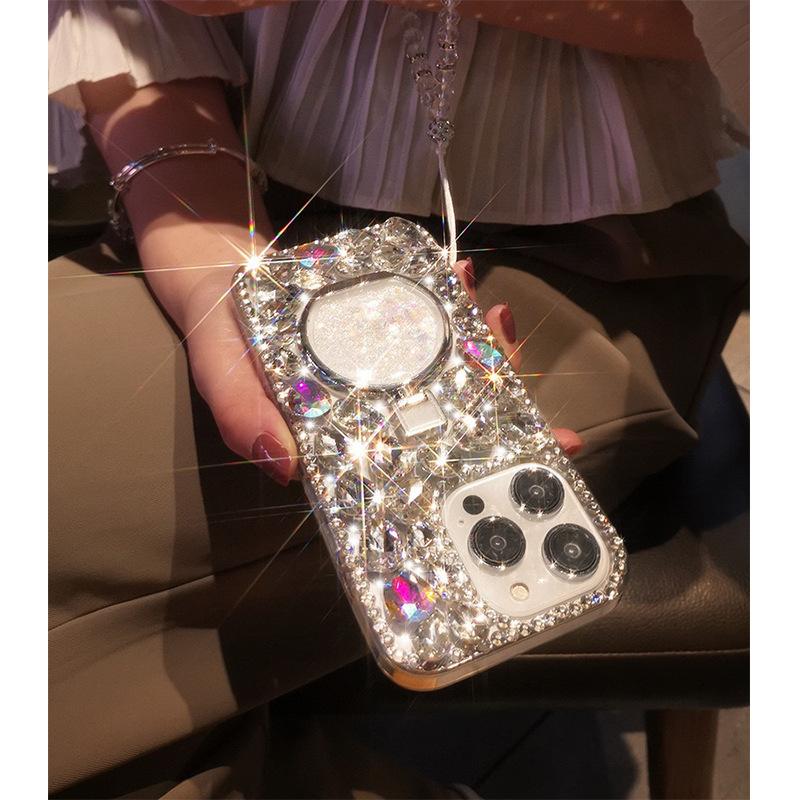 iPhone17ProMax/AIR/Pro cases,Luxury full diamond iphone case, mobile phone bracelet ladies, girls rhinestone perfume bottle buckle, For iphone 16/15/14/13/12/11 Pro Max Plus