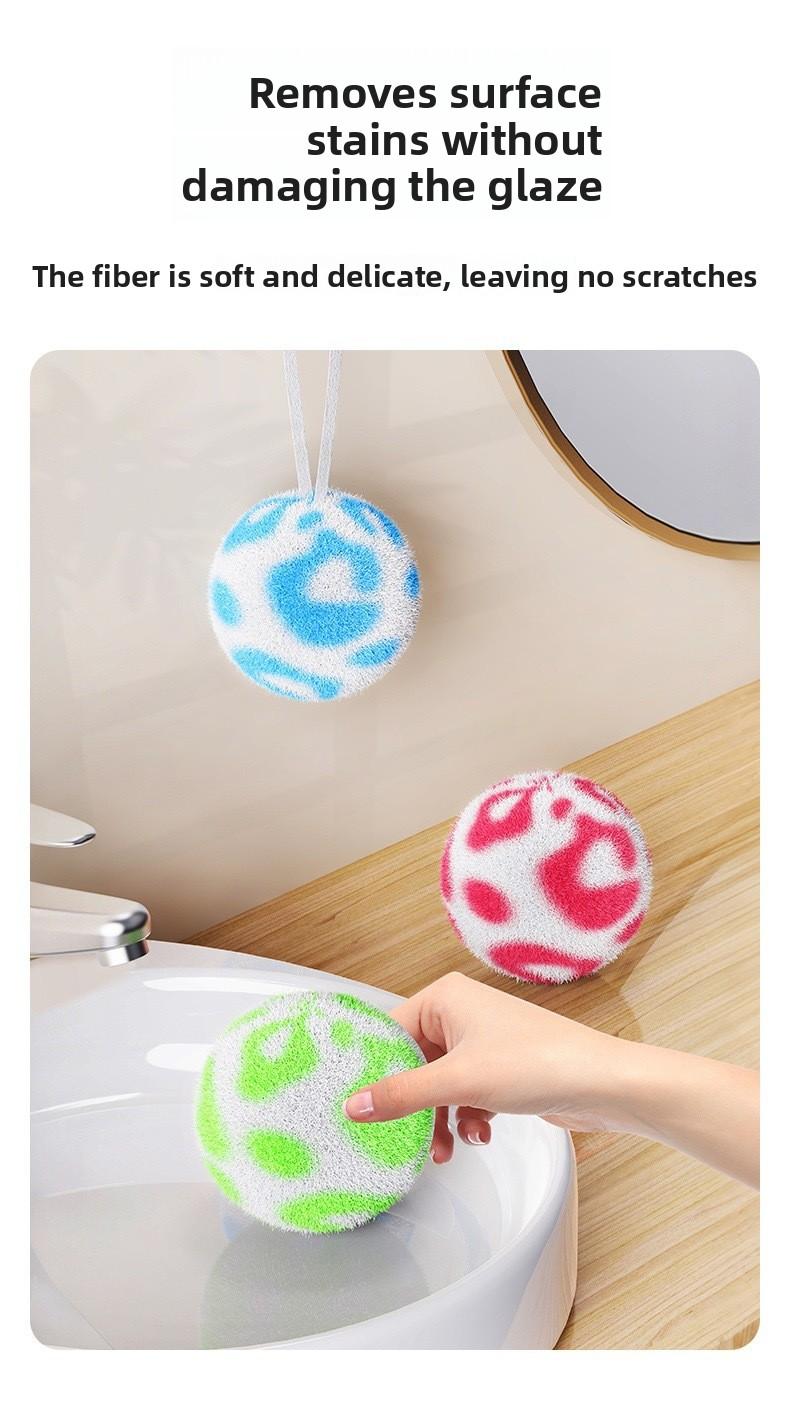 Bathroom Sink Cleaning Ball Scrubber Countertop Tub Brush for Washbasin Cleaning Multi - Purpose Bathroom Cleaning Tool
