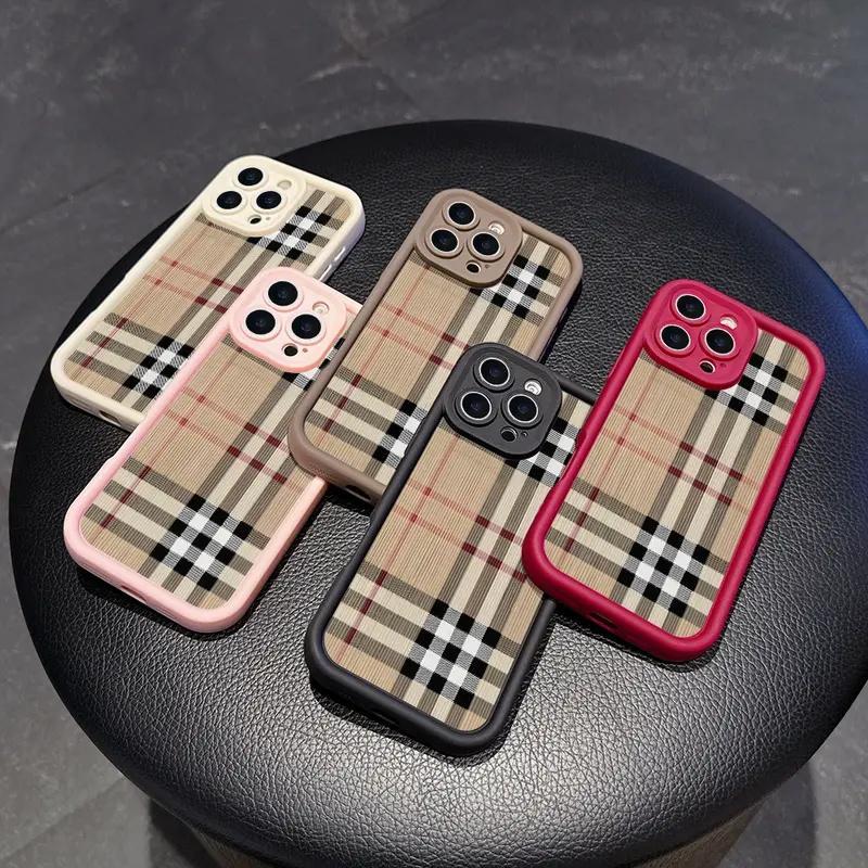 1 piece, beautiful checkered pattern shockproof phone case, suitable for iPhone 11, 12, 13, 14, 15, 16, 17 Pro Max, Pro Plus Air, made of soft silicone material, gift for boyfriend or girlfriend, Christmas gift, New Year gift.QXB640