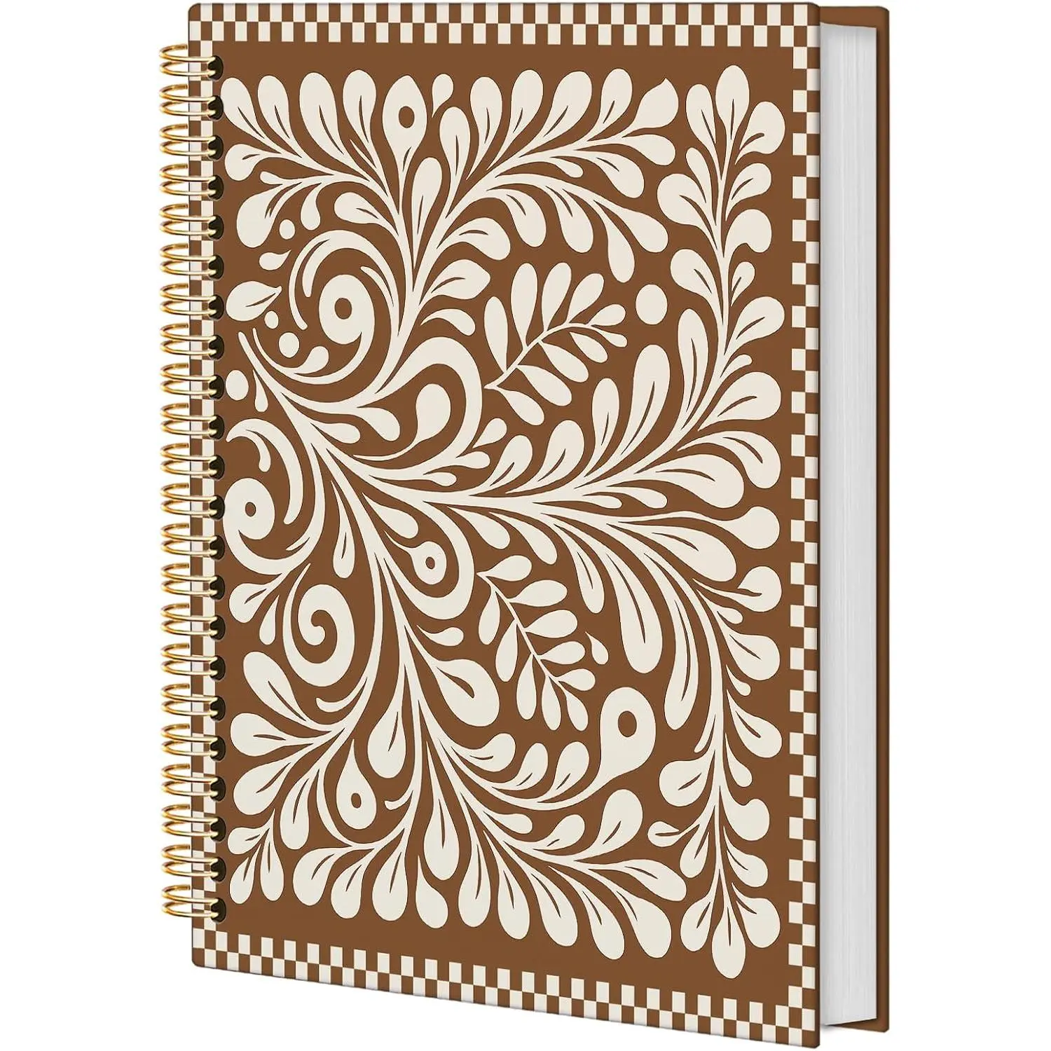 Mexico Floral Spiral Journal Notebook,Rustic Retro Flower Journals for Writing, Beige Flower Aesthetic Notebooks for Note Taking,Mexico Lover Gifts for Women 5.5x8.3 Inch