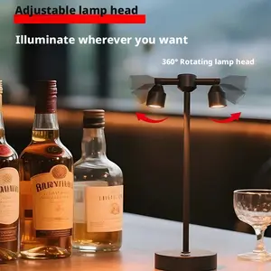Bar Coffee Atmosphere Lamp LED Simple Rechargeable Desk Light, Restaurant Bar Counter Light, Outdoor Camping Night Light, Bedside Table Lamp