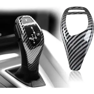Car Gear Shift Knob Cover Carbon Fiber Grain Accessories for BMW F06 F07 F10 F20 F22 F30 F32 F34 X3 X4 X5 X6 Interior Trim Protector 1 2 3 4 5 Series GT(2010-2019)