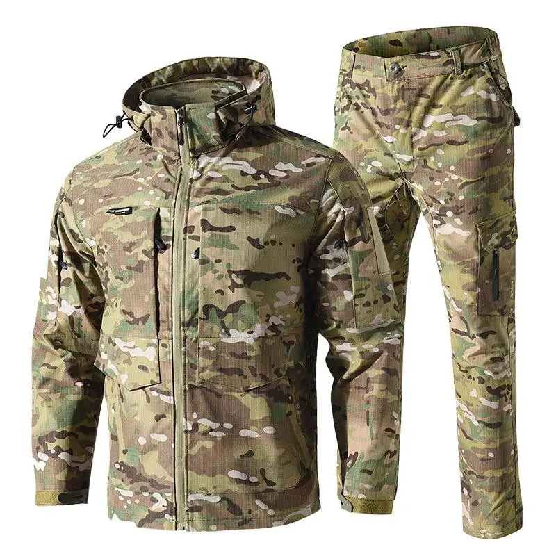 Spring and Autumn Men Camouflage Suit Durable All-Terrain Long-Sleeve Outdoor Training Tactical Combat Uniform