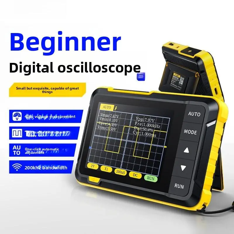 Handheld Digital Multimeter Oscilloscope - Portable Small Electrical Measuring Tool, Voltage Check Tool for Beginners' Teaching and Maintenance
